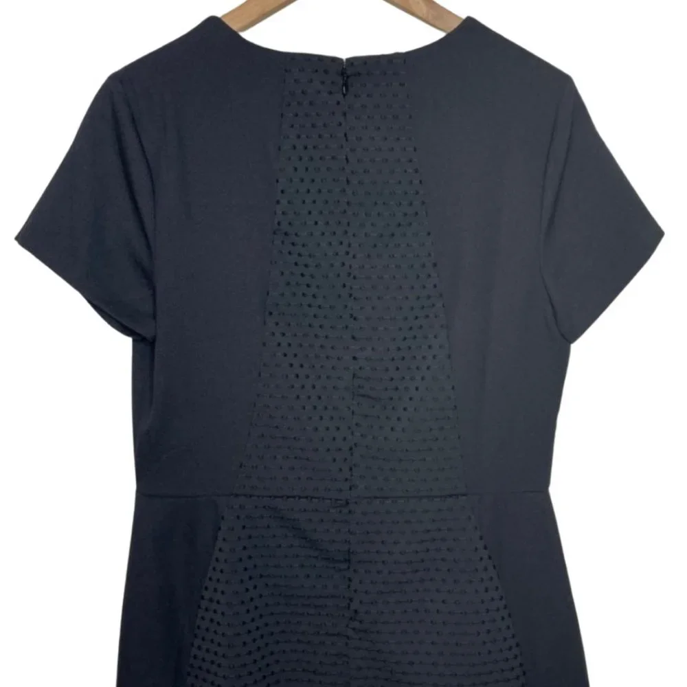 BANANA REPUBLIC | NWT Sophisticated Black Dress with Polka Dots | Size 10P - Picture 5 of 11
